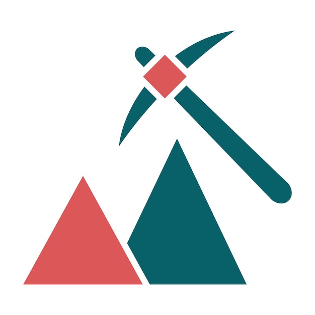 Vector Design Mining Icon Stijl