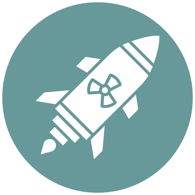 Vector Design Missile Icon Style