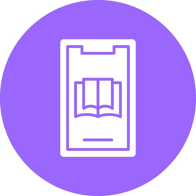 Vettore stile di icona di e-book mobile a progettazione vettoriale