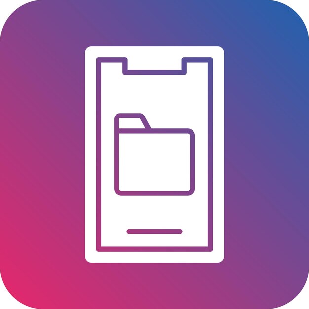 Vector Design Mobile Folder Icon Style