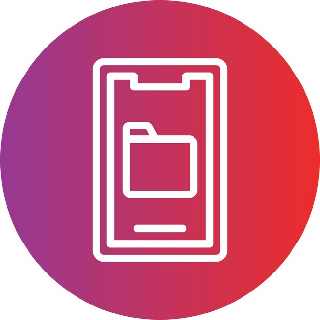 Vector Design Mobile Folder Icon Style