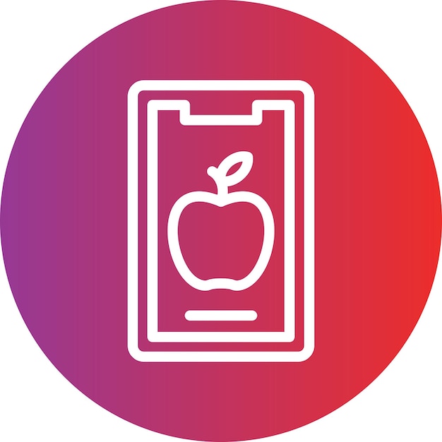 Вектор Векторный дизайн мобильной иконы еды
