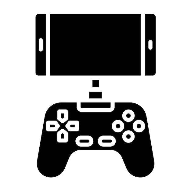 Vector Design Mobile Game Console Icon Style