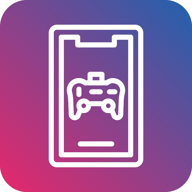 Vettore stile di icona di gioco mobile a progettazione vettoriale