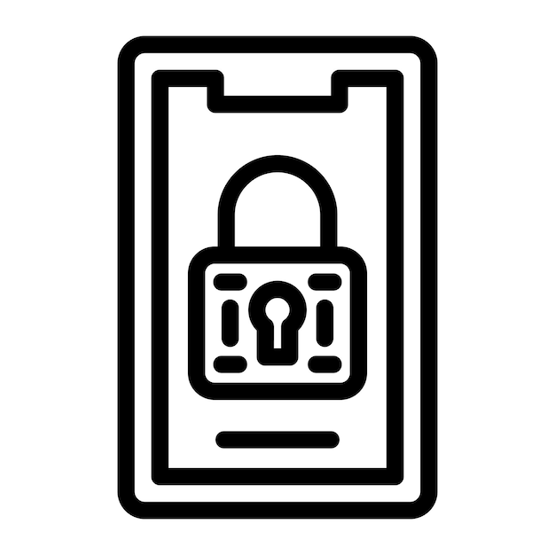 Vector Design Mobile Lock Icon Style