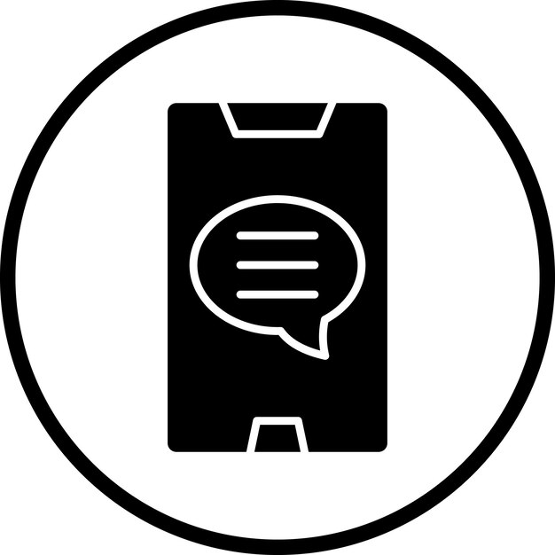 Vector design mobile message icon style