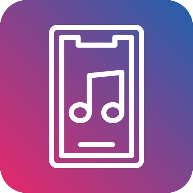 Vector vector design mobile music app icon style