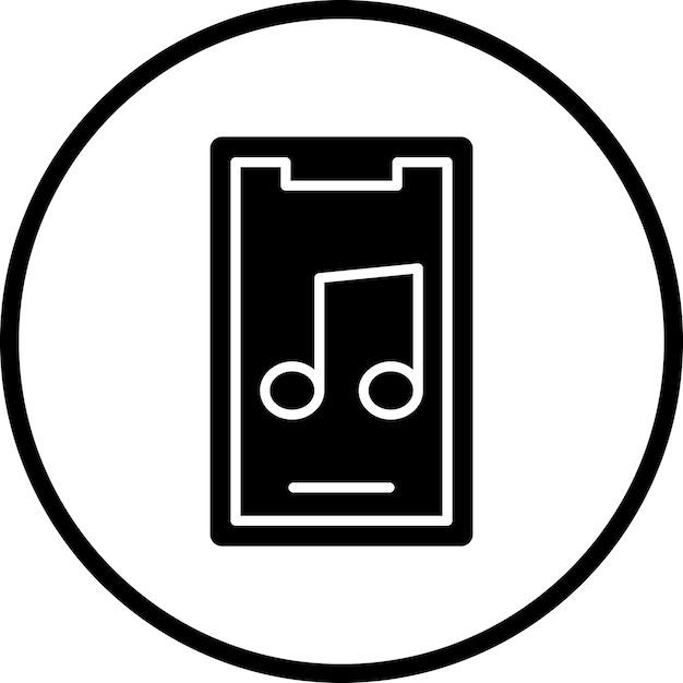 Vector vector design mobile music app icon style