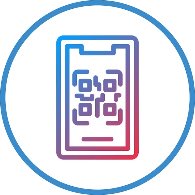 터 디자인 모바일 Qr 코드 아이콘 스타일