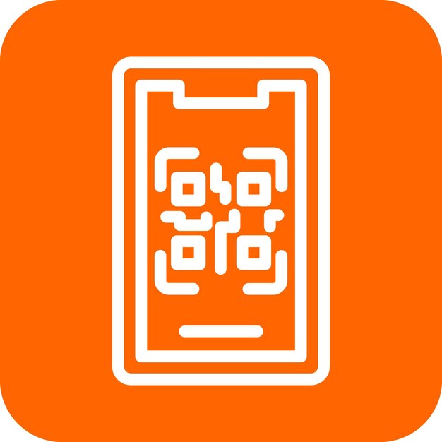 Vector vector design mobile qr code icon style