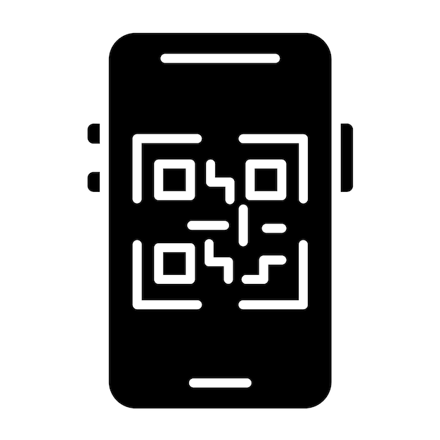 Vector vector design mobile qr code icon style