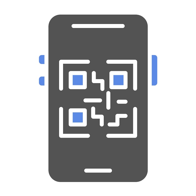 Vector vector design mobile qr code icon style