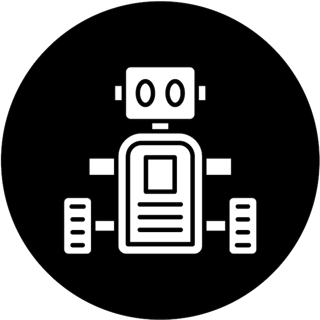 Векторный дизайн стиля иконки мобильного робота