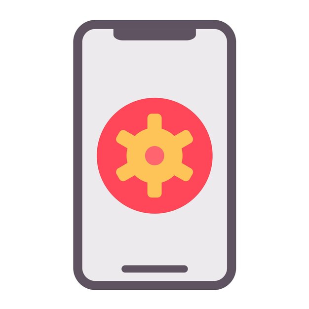 Vector Design Mobile Settings Icon Style