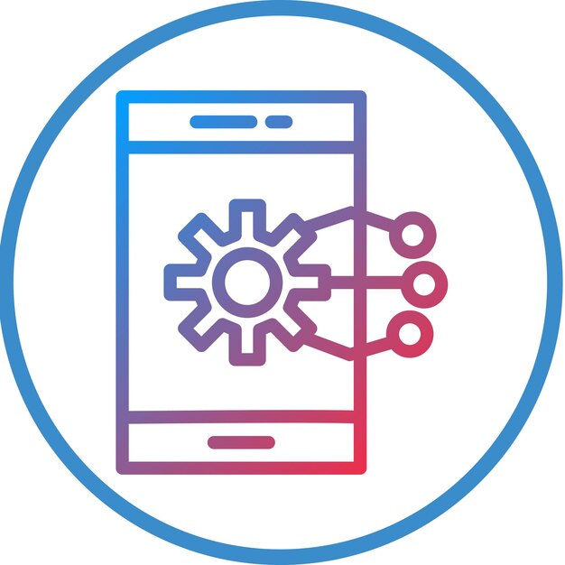 Vector Design Mobile Solutions Icon stijl