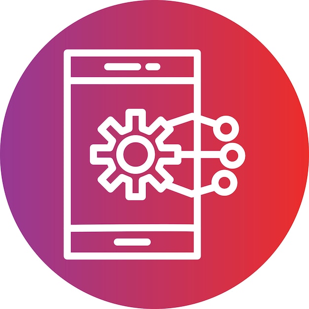 Vector Design Mobile Solutions Icon stijl