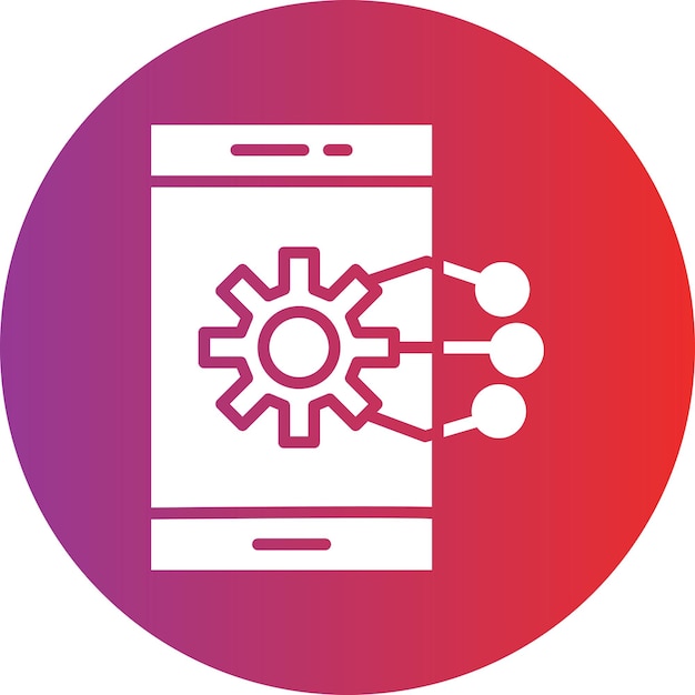 Vector Design Mobile Solutions Icon stijl