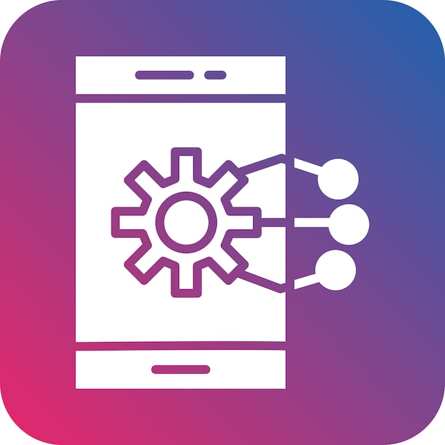 Vector Design Mobile Solutions Icon stijl