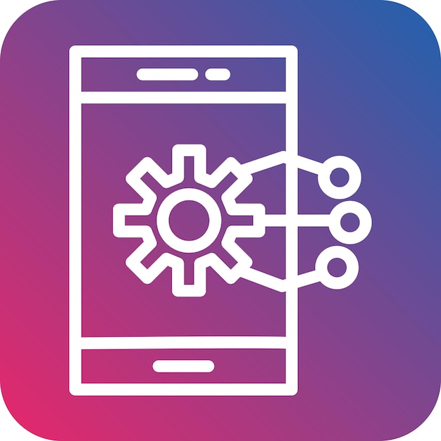 Vector Design Mobile Solutions Icon stijl