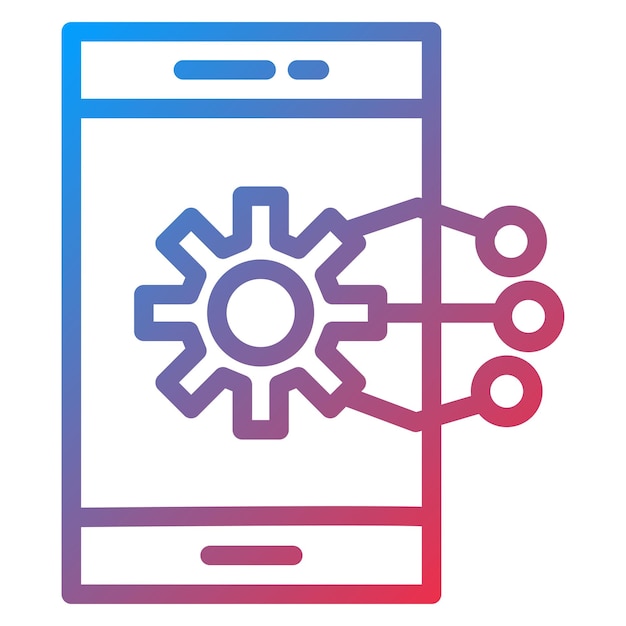 Vector Design Mobile Solutions Icon stijl