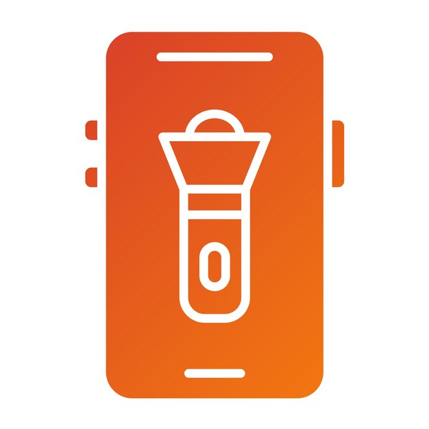 Vector Design Mobile Torch Icon Stijl