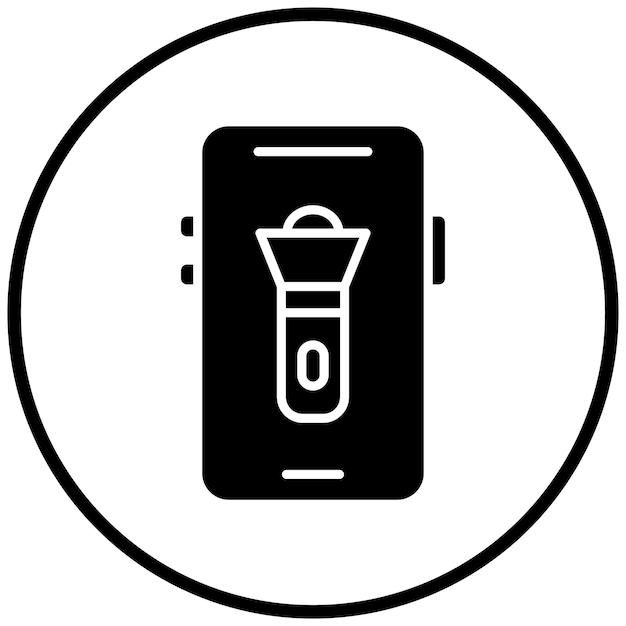 Vector Design Mobile Torch Icon Stijl