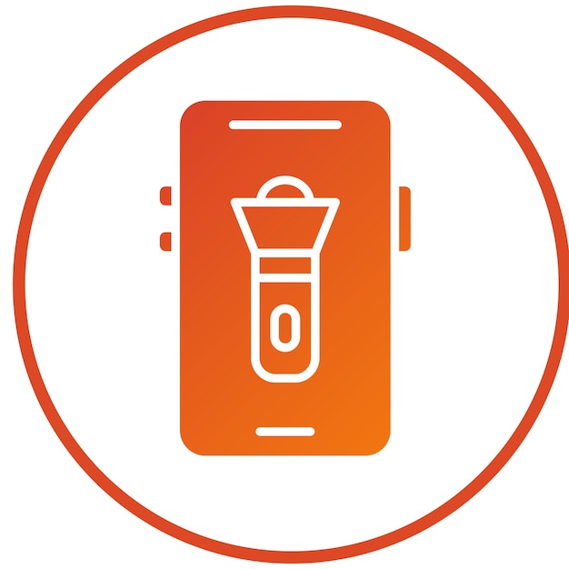 Vector Design Mobile Torch Icon Stijl
