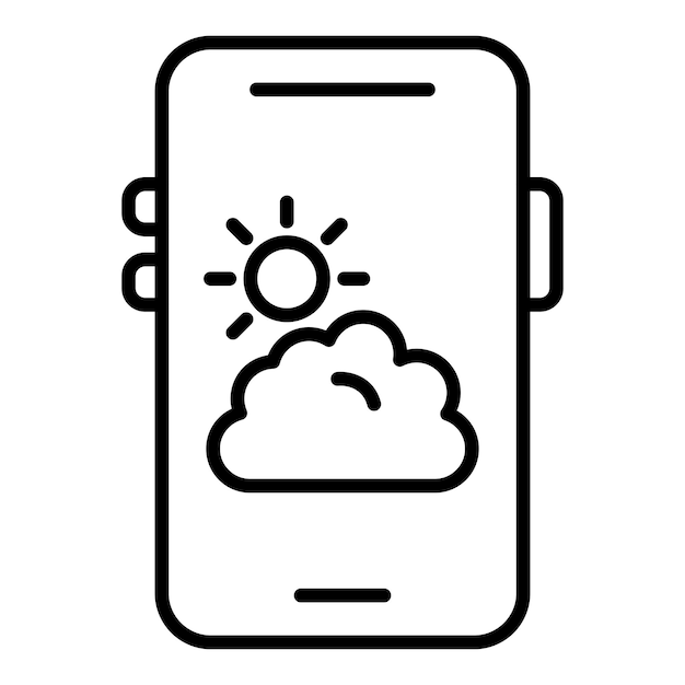 Vector Design Mobile Weather Icon Style