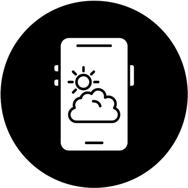 Vector vector design mobile weather icon style