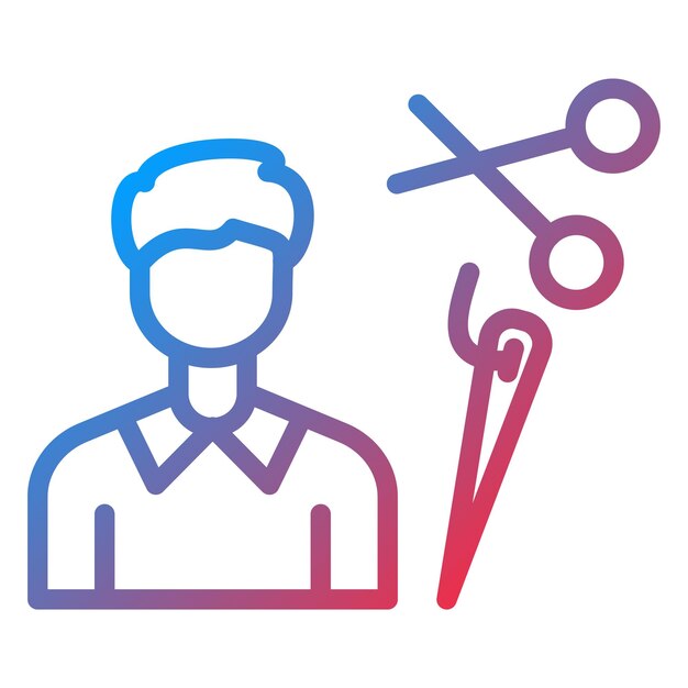 Vector Design Modeontwerper Mannelijke Icon Style