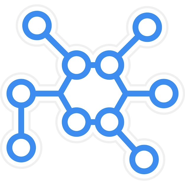 Vector vector design molecular structure icon style