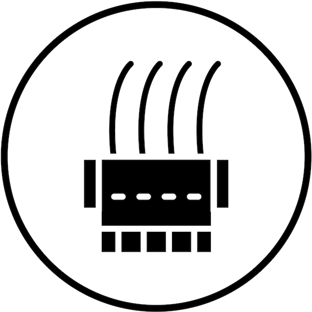 vector design molex connector icon style