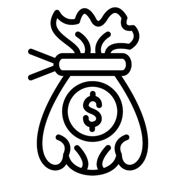 Vector Design Money Bag Icon Style