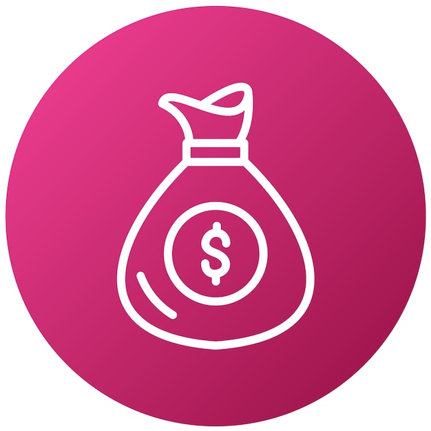 Vector vector design money bag icon style