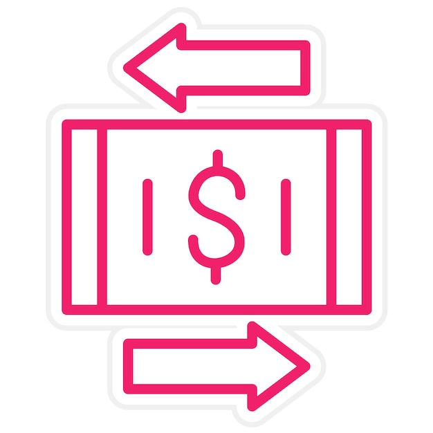 Vector vector design money transfer icon style