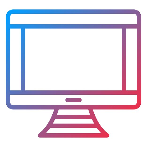 Vettore stile di icona del monitor di progettazione vettoriale