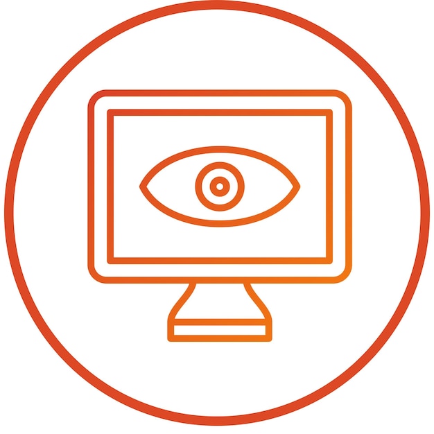 터 디자인 모니터 아이콘 스타일
