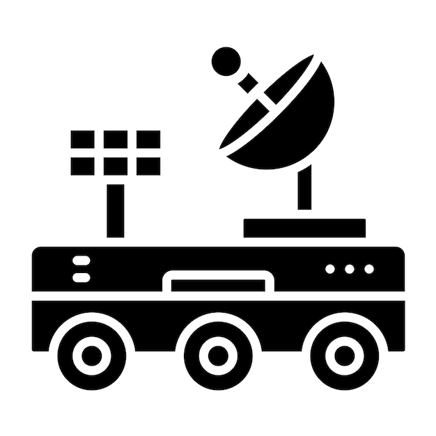 Vector Design Moon Rover Icon Style