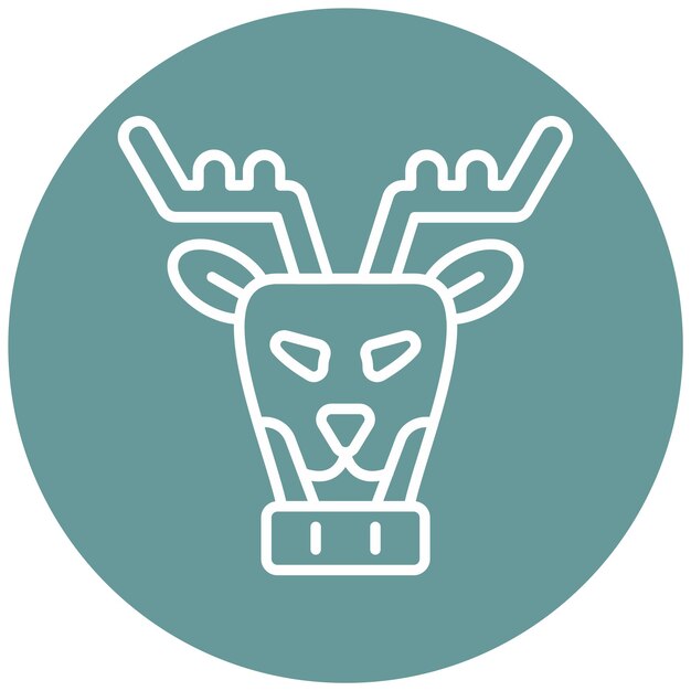 Vector Design Moose Icon Style