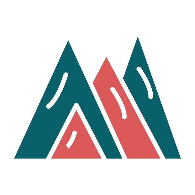 Векторный дизайн Mountains Icon Style