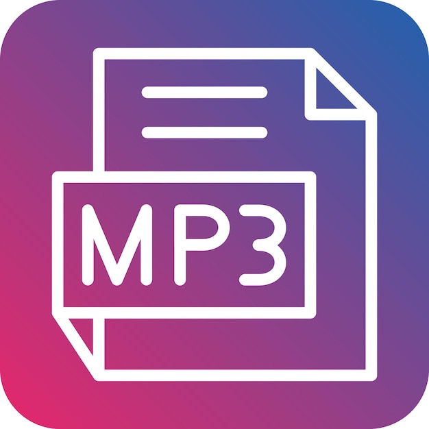 Vector vector design mp3 icon style