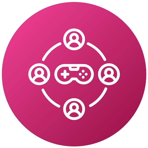 Vector vector design multiplayer games icon style