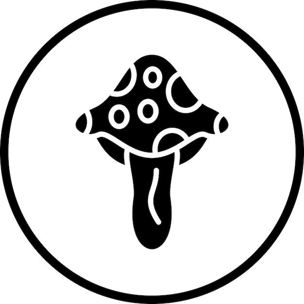 Вектор Векторный дизайн стиля иконы гриба