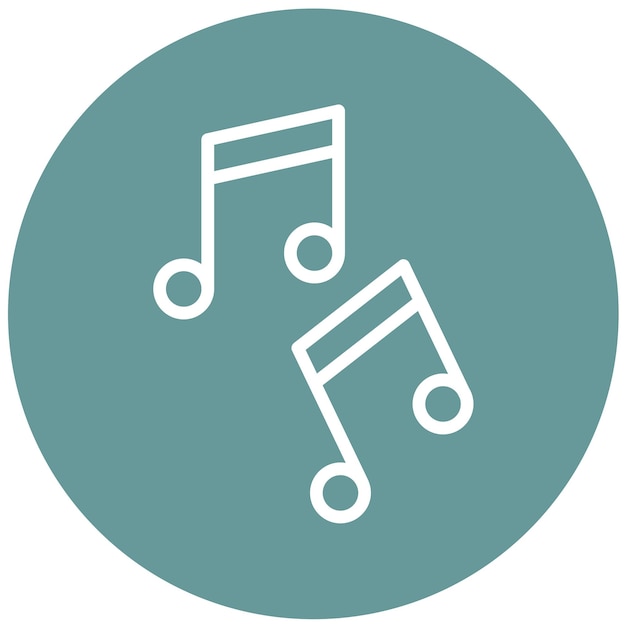 Vector Design Music Note Icon Style