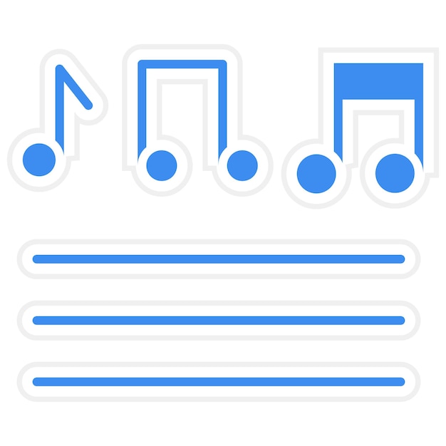 벡터 터 디자인 음악 노트 아이콘 스타일