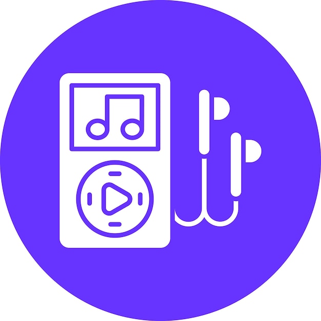 Vector Design Music Player Icon Style