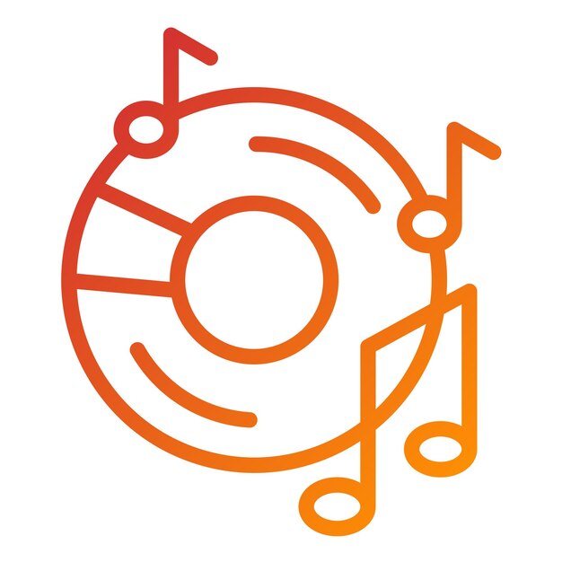 Vector vector design muziek cd icon stijl