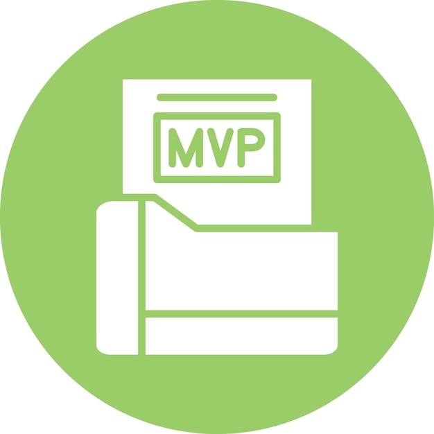 Vector vector design mvp icon style