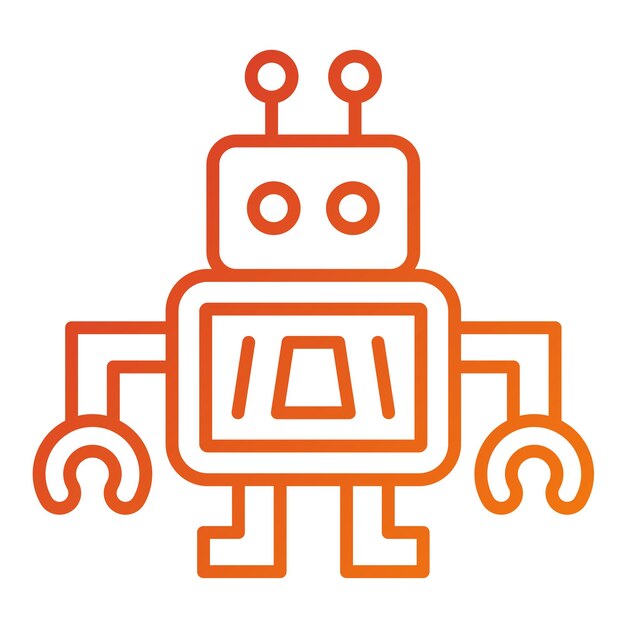 Vector Design Nano Robot Icon Stijl