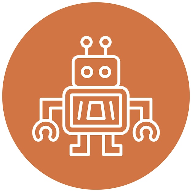 Vector Design Nano Robot Icon Stijl